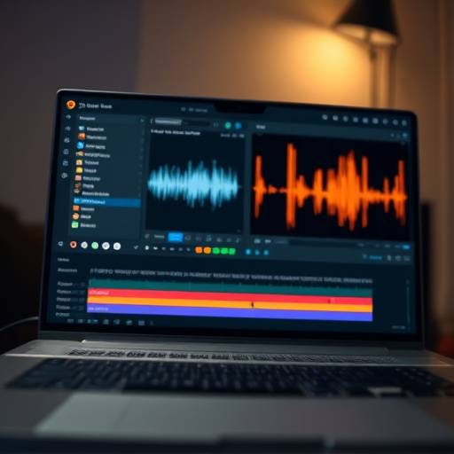 Audio editing software interface