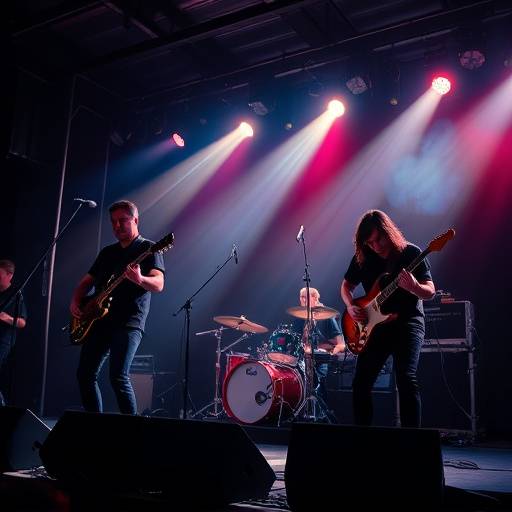 Band performing live on stage
