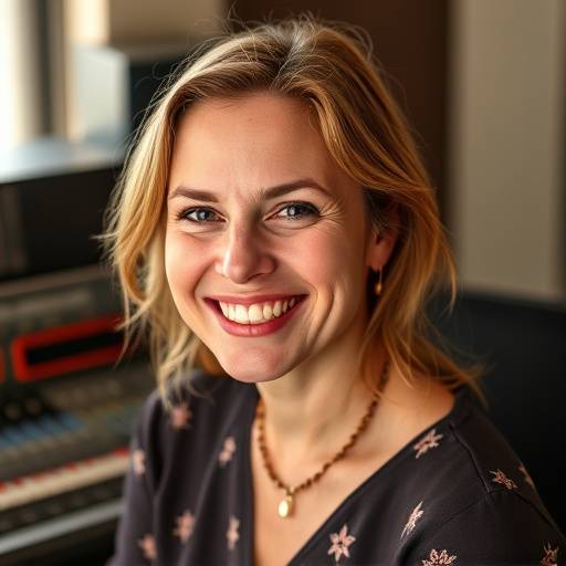 Smiling photo of Clara Jennings, a mixing engineer at the studio